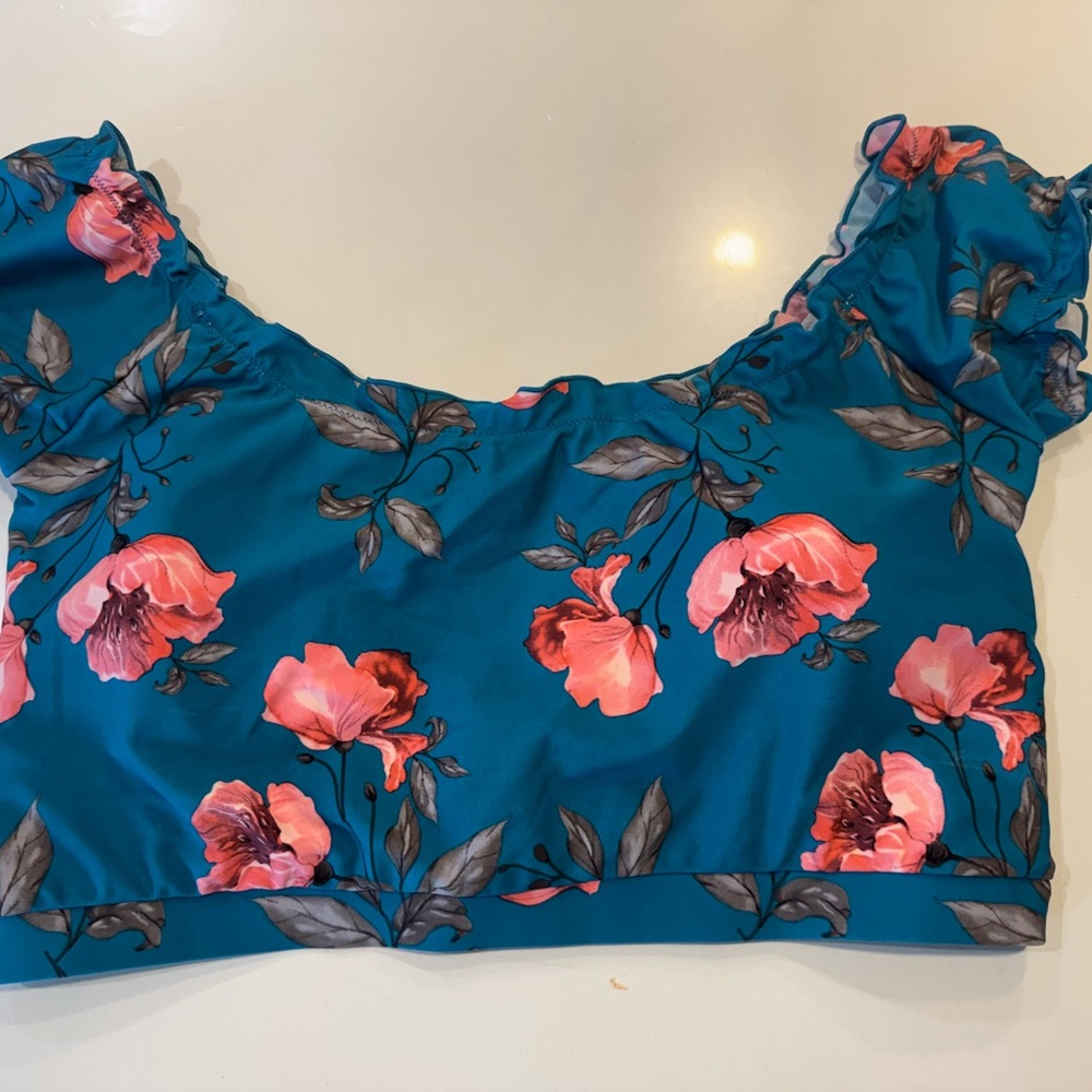 Coral Reef Swim-Blue Floral